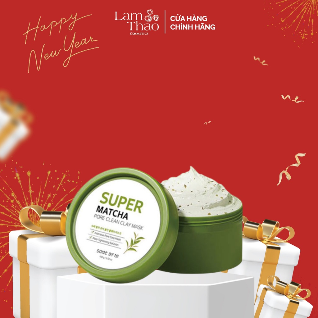 Mặt Nạ Đất Sét Làm Sạch Se Khít Lỗ Chân Lông Some By Mi Super Matcha Pore Clean Clay Mask