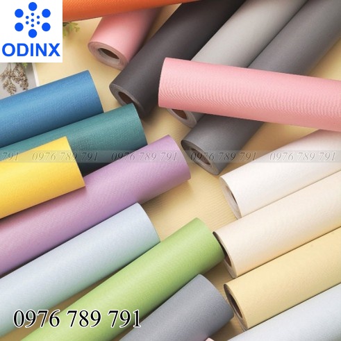 Giấy Dán Tường Màu Vàng Vân Nổi Có Keo Sẵn Cuộn 10m