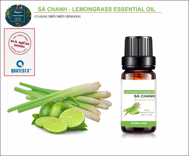 Tinh Dầu Sả Chanh 10ML Nguyên Chất Organic ( Lemongrass Essential Oil )