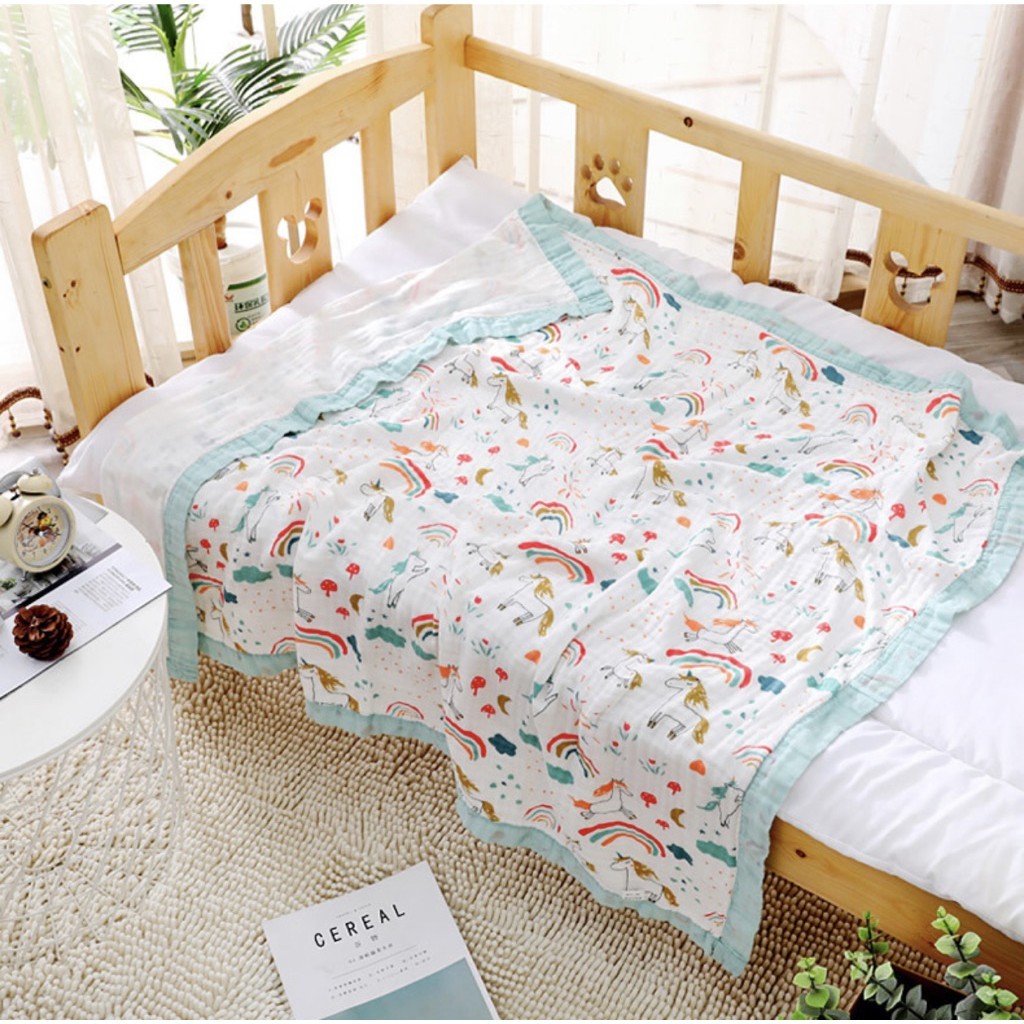 [FREE SHIP EXTRA + HOÀN XU] Chăn Aden 4 Lớp 100% Sợi Tre Cao Cấp [ẢNH + VIDEO THẬT] - HBQ Kids