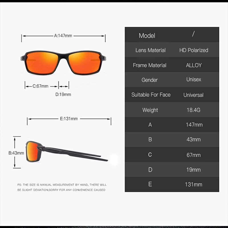 Kính Chống Nắng Phân Cực Mặt Vuông Chất Lượng Cao Phong Cách Vintage Cho Nam Và Nữ