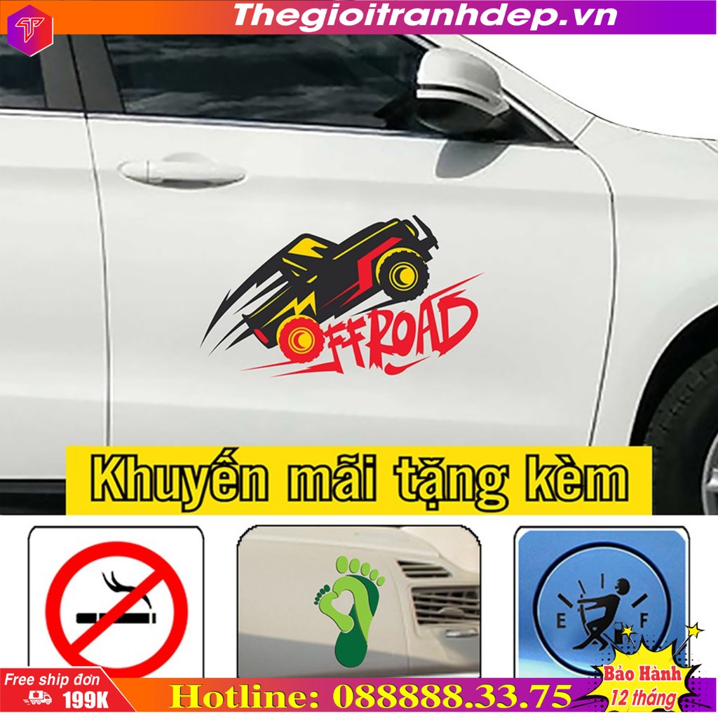 Decal dán sườn ô tô, tem dán sườn xe 4 chỗ, 5 chỗ, xe SUV logo phong cách