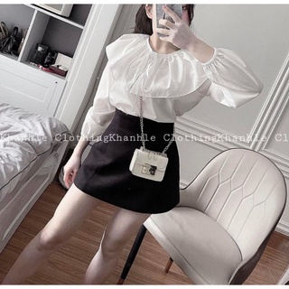 SET SƠ MI BÈO THẮT NƠ MIX CV KAKI