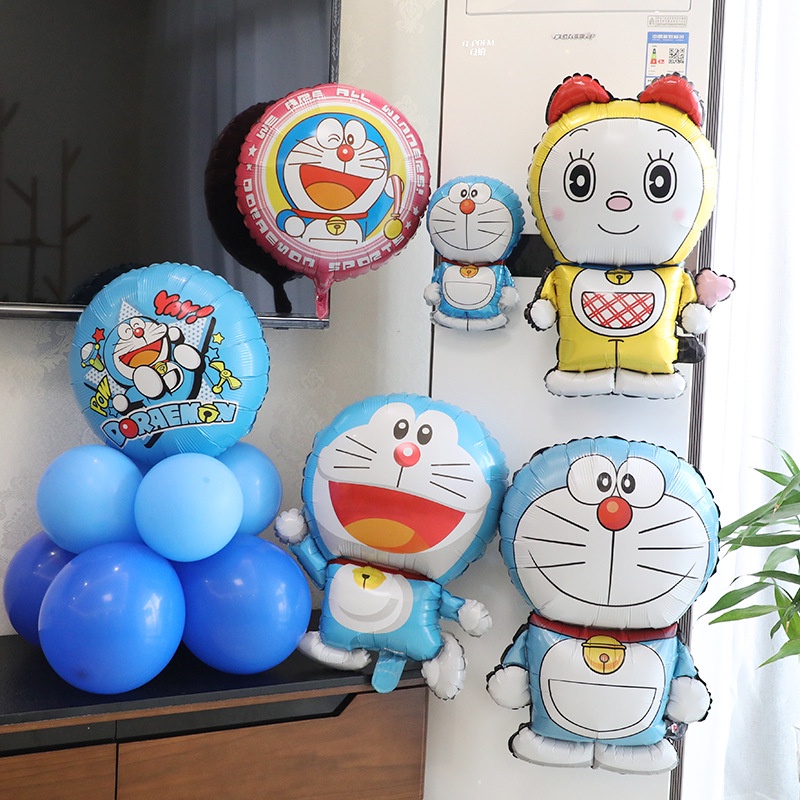 Bong Bóng Lá Nhôm 18 Inch Hình Mèo Hoạt Hình Trang Trí Tiệc Sinh Nhật