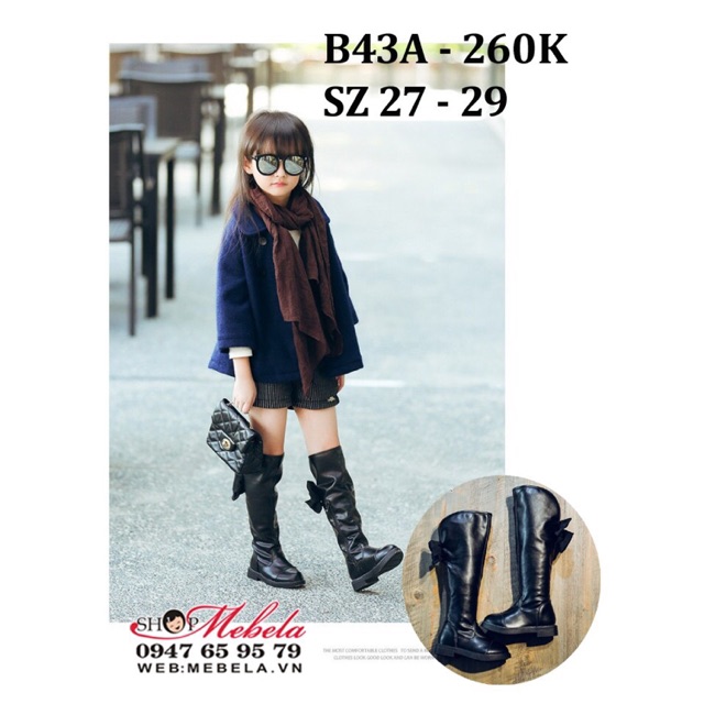 Giàu boot da bé gái sz26