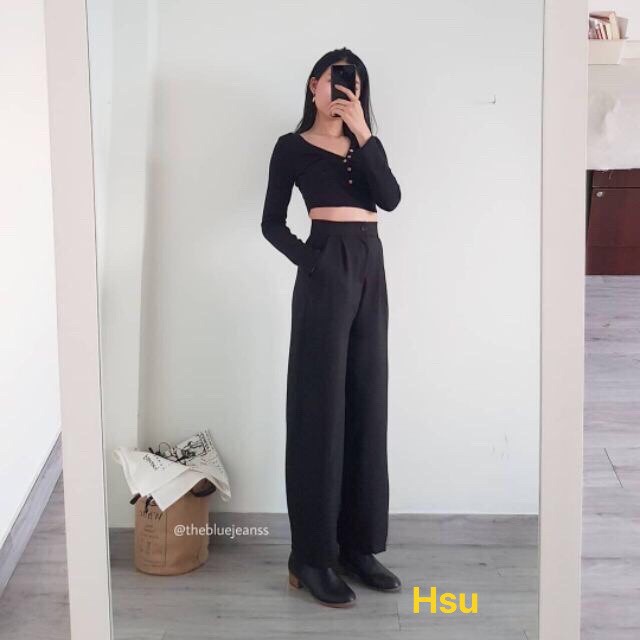 Quần Nữ Ống Rộng Culottes Suông Dài 100cm