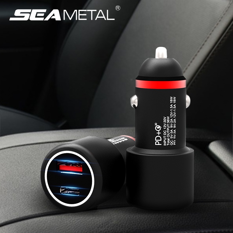 Cốc Sạc Nhanh QC3.0 Cổng USB Kép Thông Dụng Cho Xe Hơi Điện Thoại