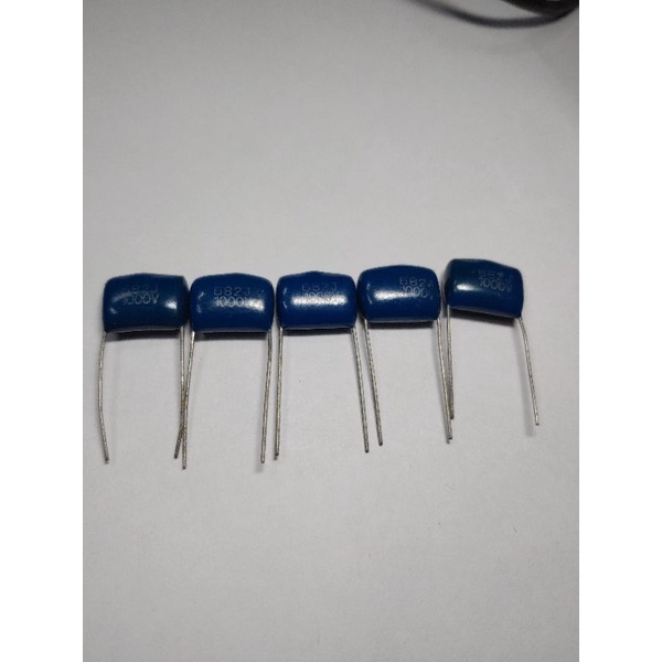 Tụ 682j 1000V 6.8nF màu xanh P14mm