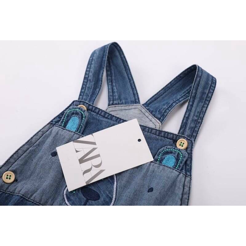 Yếm bò cho bé trai và gái hiệu Zara có khuy cài cho bé chất vải mêm nhẹ size nhí