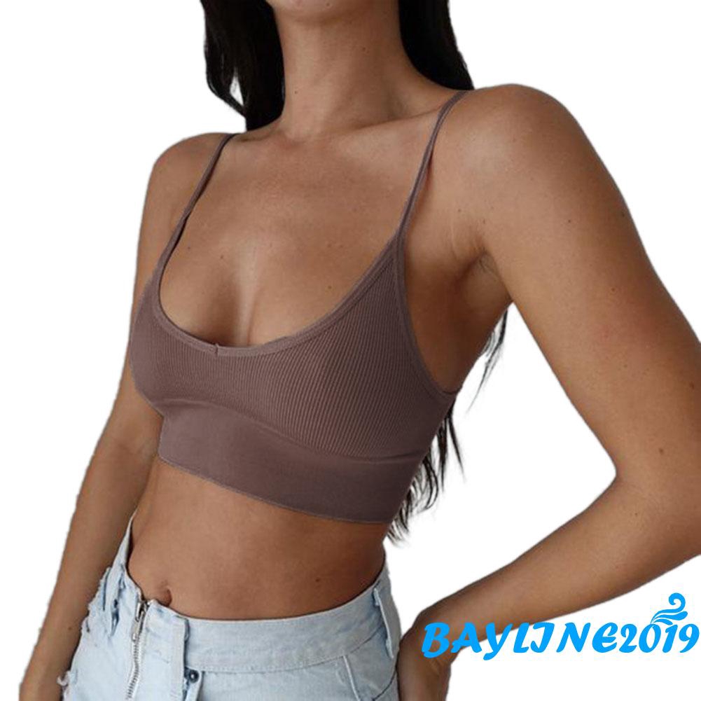 Áo Croptop Hai Dây Màu Trơn Gợi Cảm Dành Cho Nữ