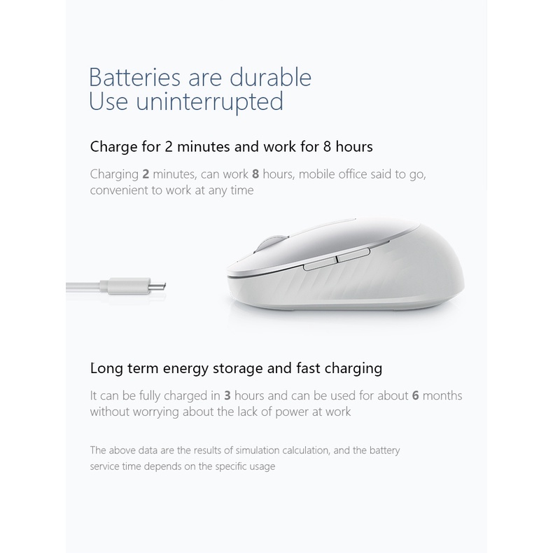 Chuột Dell MS7421W Premier Rechargeable Wireless Mouse - không dây pin sạc kết nối 3 máy: USB & Bluetooth MS 7421W 7421