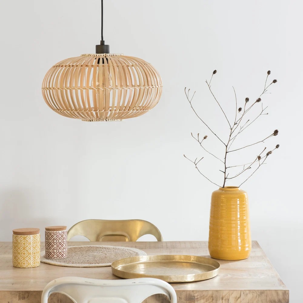 Chao đèn mây tre đan hình tròn. Chụp đèn tròn trang trí decor phòng ngủ phòng ăn phòng khách, quán ăn nhà hàng khách sạn
