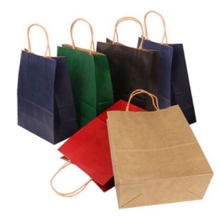 Túi giấy kraft 160gsm-180gsm,nhiều  màu -nhiều  Size.🍒in logo 1 màu lên 100 túi-200 túi (+300k/100c)