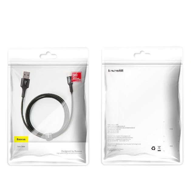 Cáp Sạc Nhanh 3A Baseus Halo Data Cable USB To Type-C Có Đèn LED Cho Samsung Xiaomi Redmi Note 10 - Thương Hiệu Baseus