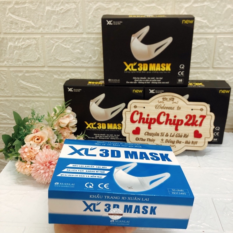 [Giá Sỉ] Hộp khẩu trang 3D mask Xuân Lai chuẩn mẫu mới nhất 50 cái