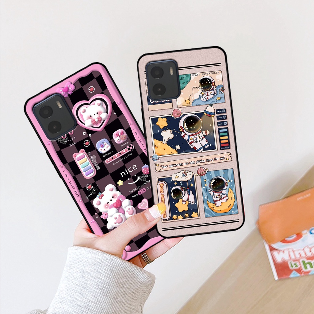 Ốp lưng Vivo Y15s - Vivo Y15a hình gấu, vũ trụ ngân hà chibi. ốp chống sốc bền đẹp