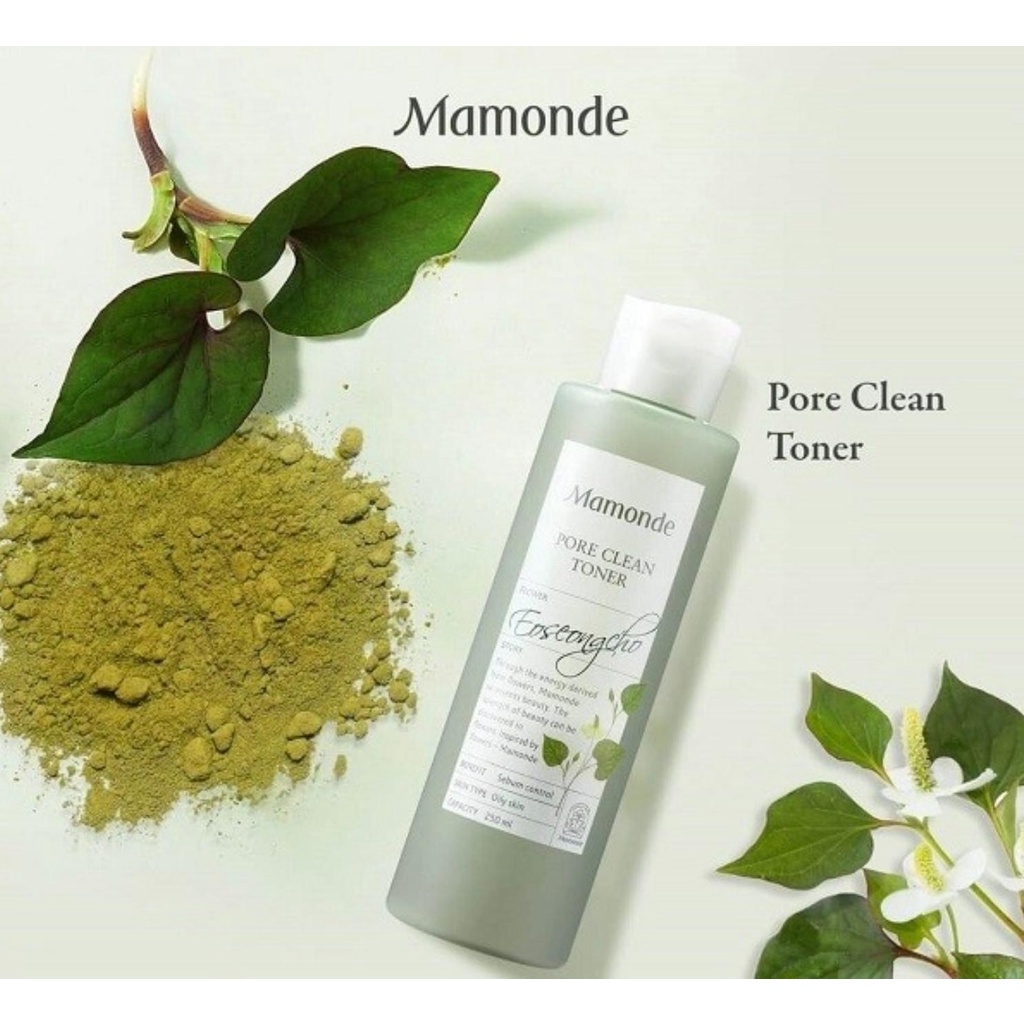 Nước Hoa Hồng Mamonde Pore Clean Toner 250ml Diếp Cá Màu Xanh Cho Da Dầu Mụn