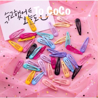Kẹp tóc trơn hình giọt nước nhiều màu orin