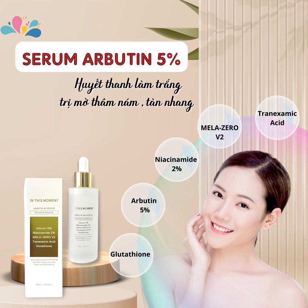 Tinh chất dưỡng trắng ARBUTIN 5% Mela Zero On This Moment 50 ml