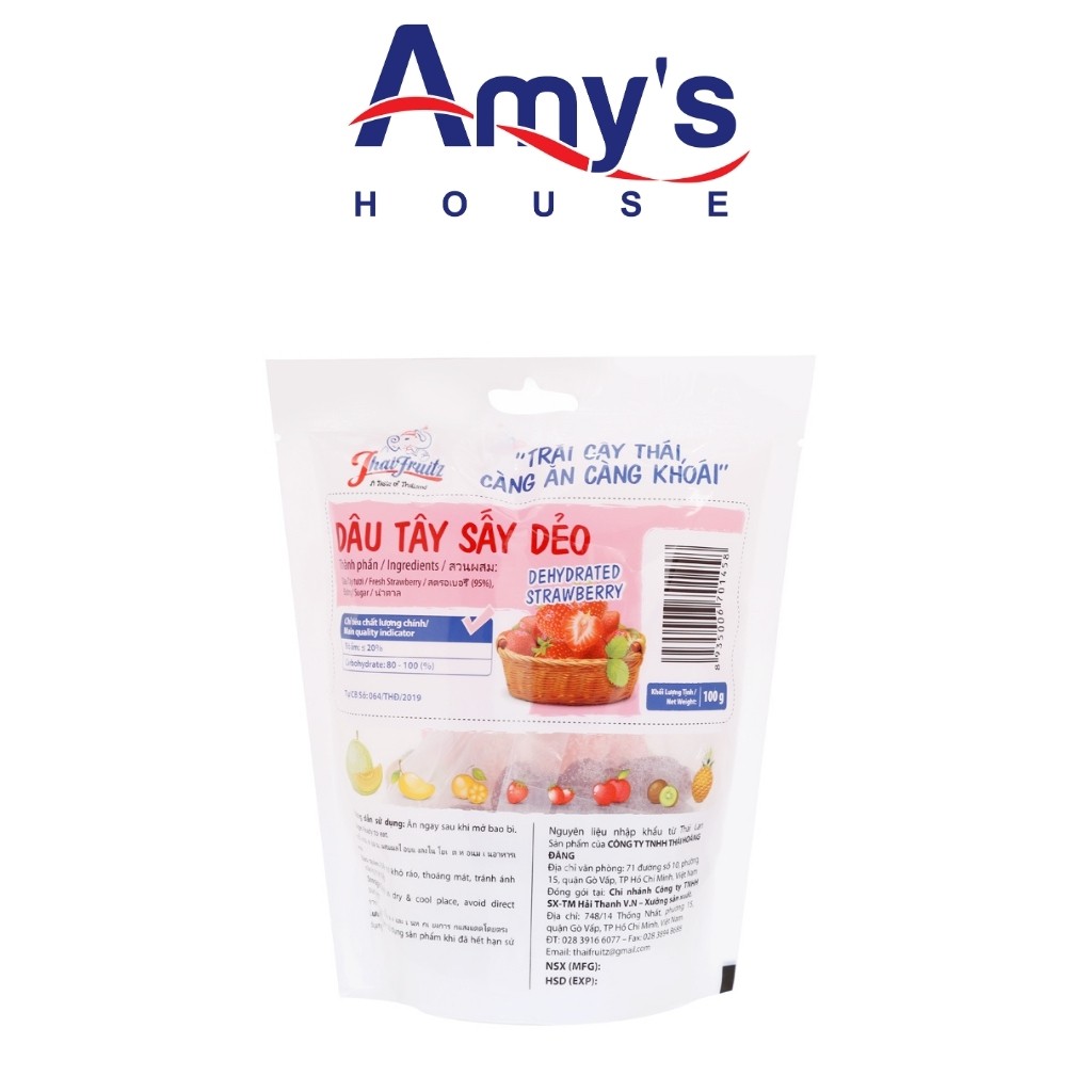 Dâu tây sấy dẻo Thaifruitz 100g