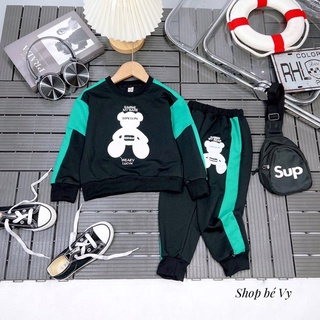 Bộ nỉ Bear ấm áp cho bé hàng đẹp