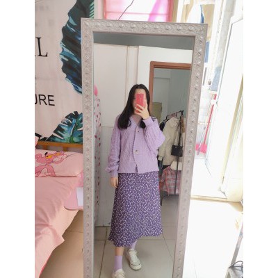 [Mã WARN25 giảm 25k đơn 200k] (Có Sẵn) Chân váy hoa nhí TÍM mộng mơ (video tự quay) | BigBuy360 - bigbuy360.vn