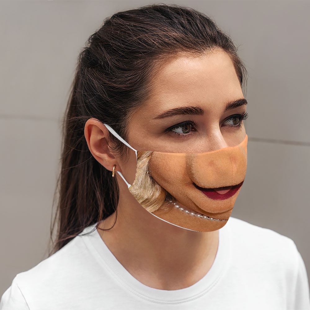Khẩu trang măt cười 3d miệng cười vải mặt quỷ cười mặt người 11 CARTWELL vải cotton 100% dễ thở thoáng khí có thể giặt v