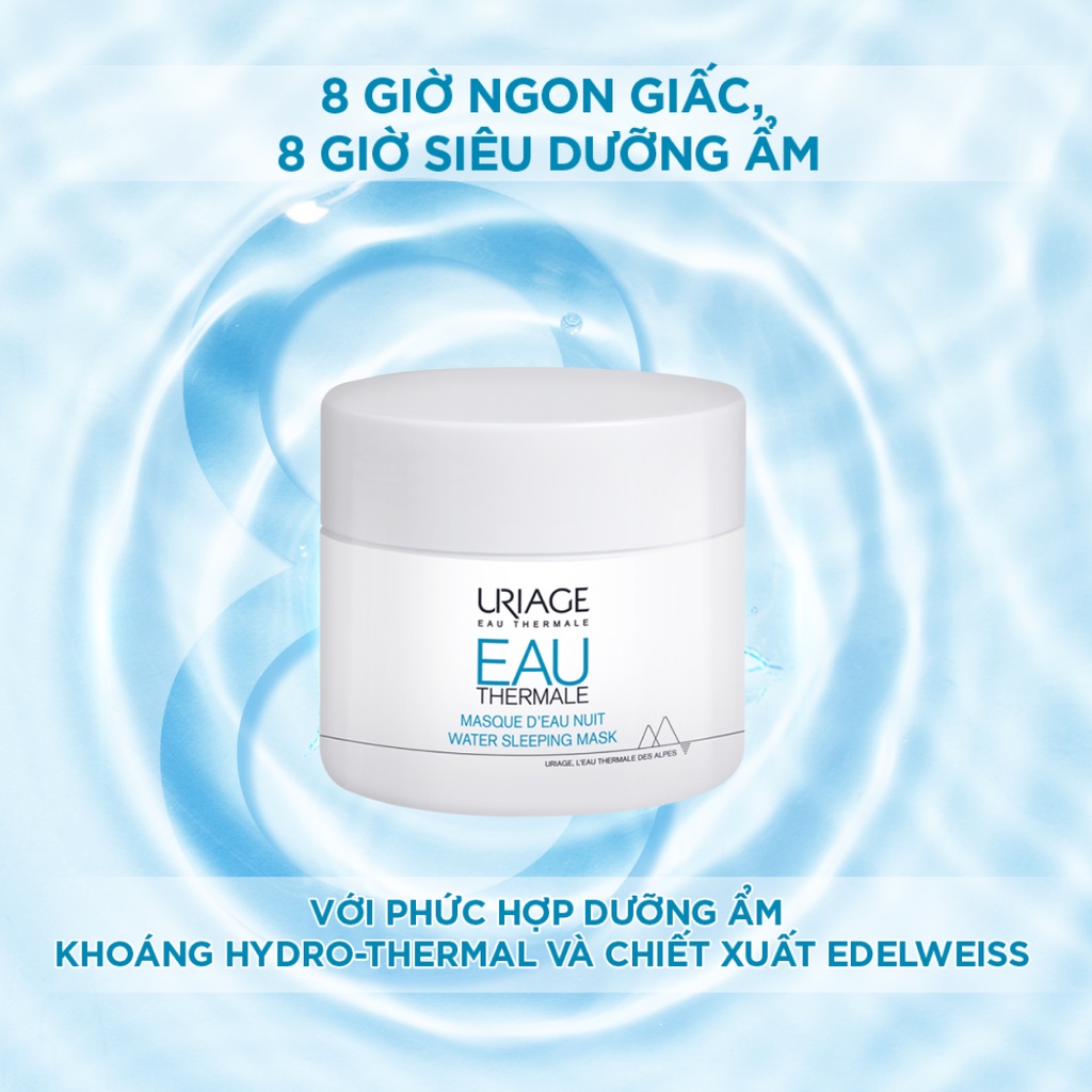 Mặt nạ ngủ dưỡng ẩm khoáng chuyên sâu URIAGE EAU THERMALE MASQUE D'EAU NUIT 50ml