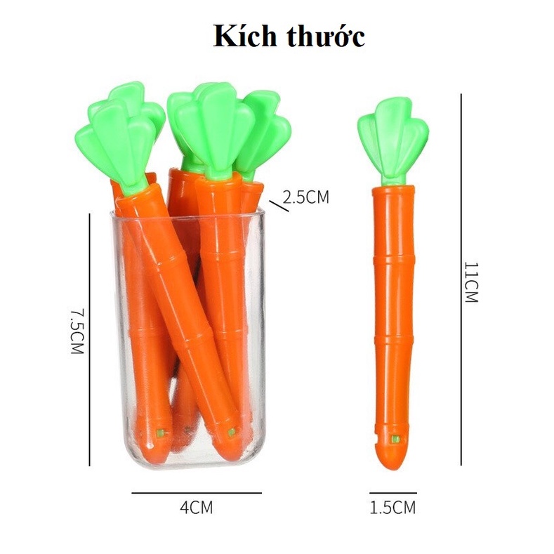 Combo 5 kẹp miệng túi thực phẩm đồ ăn hình carot ngộ nghĩnh