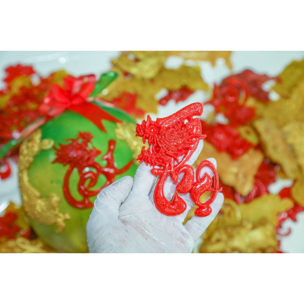 Chữ nổi thư pháp 3D-COMBO PHÚC, LỘC, THỌ[COMBOTrang trí dưa, dừa bưởi thư pháp ngày tết]ThanghaCalligraphy | BigBuy360 - bigbuy360.vn