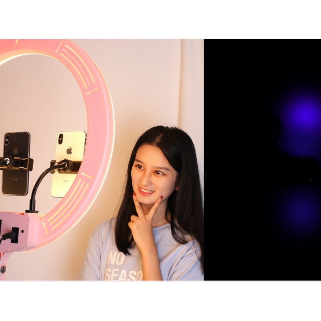 ĐÈN LED LIVESTREAM SIZE 45CM SIÊU SÁNG 3 KẸP ĐIỆN THOẠI - HỖ TRỢ LIVESTREAM QUAY PHIM CHỤP ẢNH MAKEUP SPA