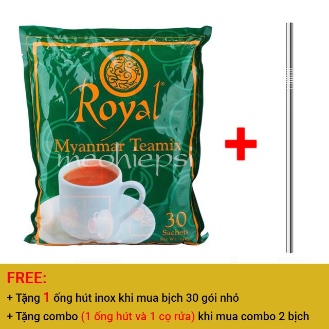 (HCM) Trà sữa royal teamix myanmar - tặng kèm ống hút inox