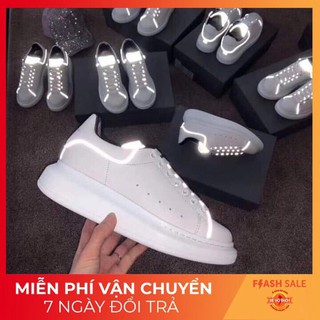 Giày thể thao Mc Queen trắng phản quang 2019