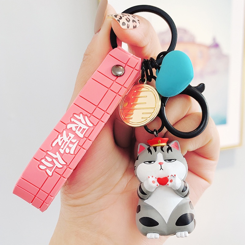 Móc Khóa Hình Chó Mèo Hoạt Hình Đáng Yêu