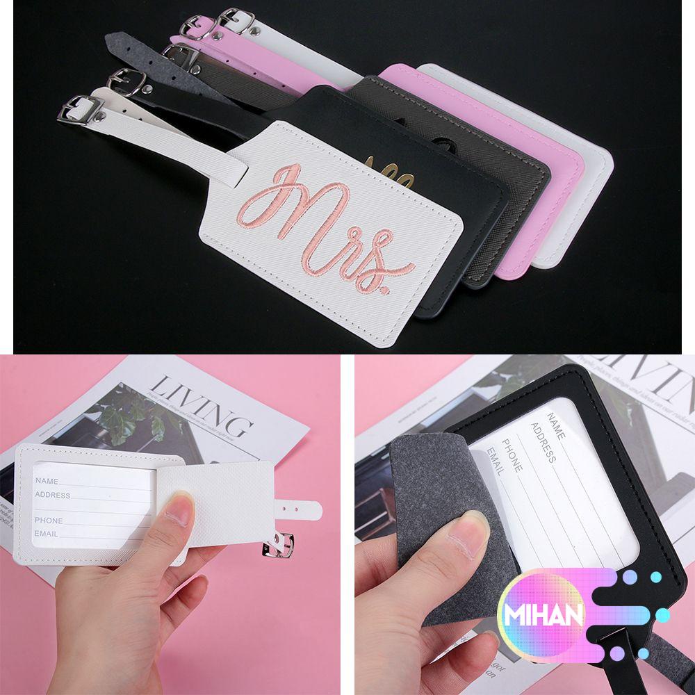 Thẻ Gắn Hành Lý Bằng Da Hình Tròn MIHAN1
