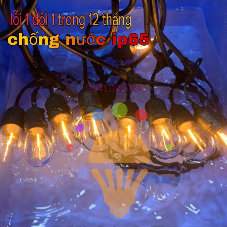 Dây đèn trang trí ngoài trời chống nước dài 15/10/7.5/5m - 100% lõi đồng , bảo hành 12 tháng (HÀNG XUẤT KHẨU) FREE SHIP