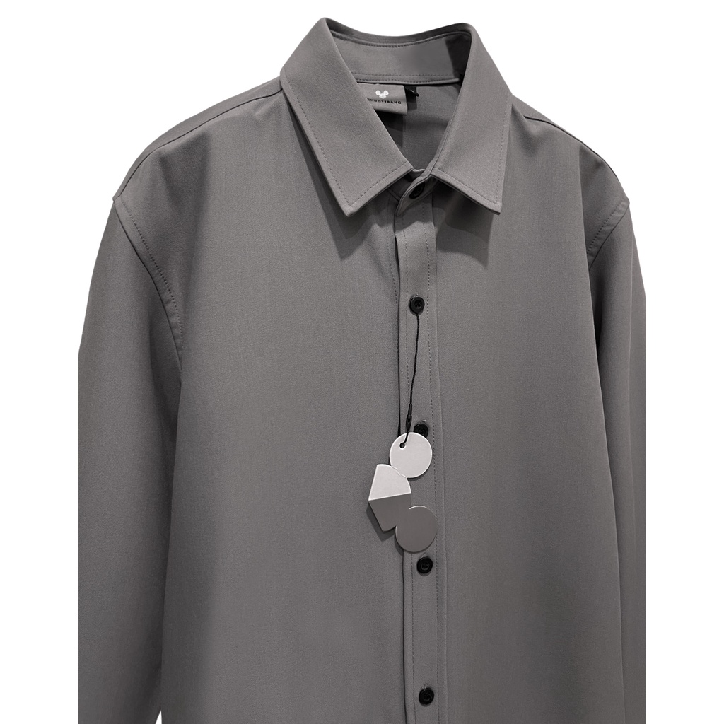 ÁO SƠ MI xám basic KKL CHUOTTRANG tay dài