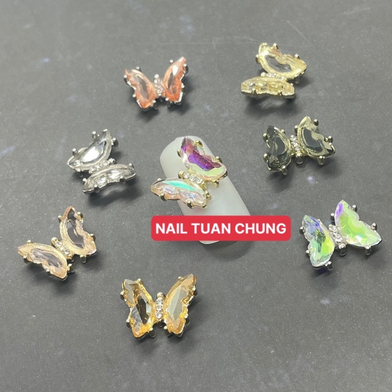 Charm Bướm Đá Siêu Sáng Đính Móng Tay , Charm Nail