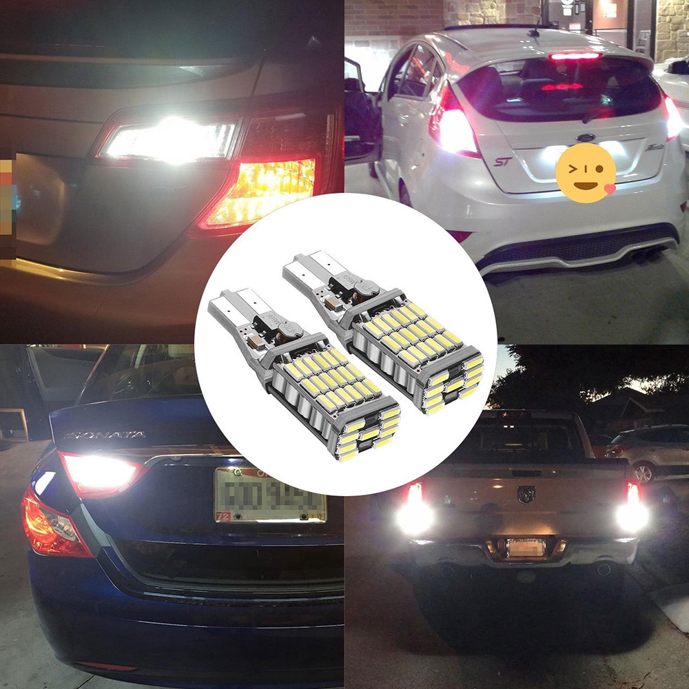 Đèn LED Sương Mù Ánh Sáng Vàng T15 W16W 4014 45SMD Cho Xe Hơi