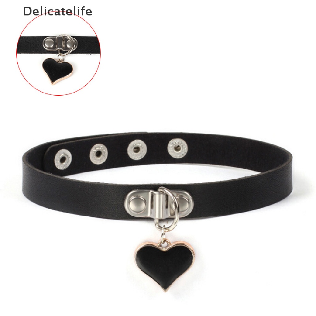 Vòng cổ choker bằng da PU phong cách punk gothic