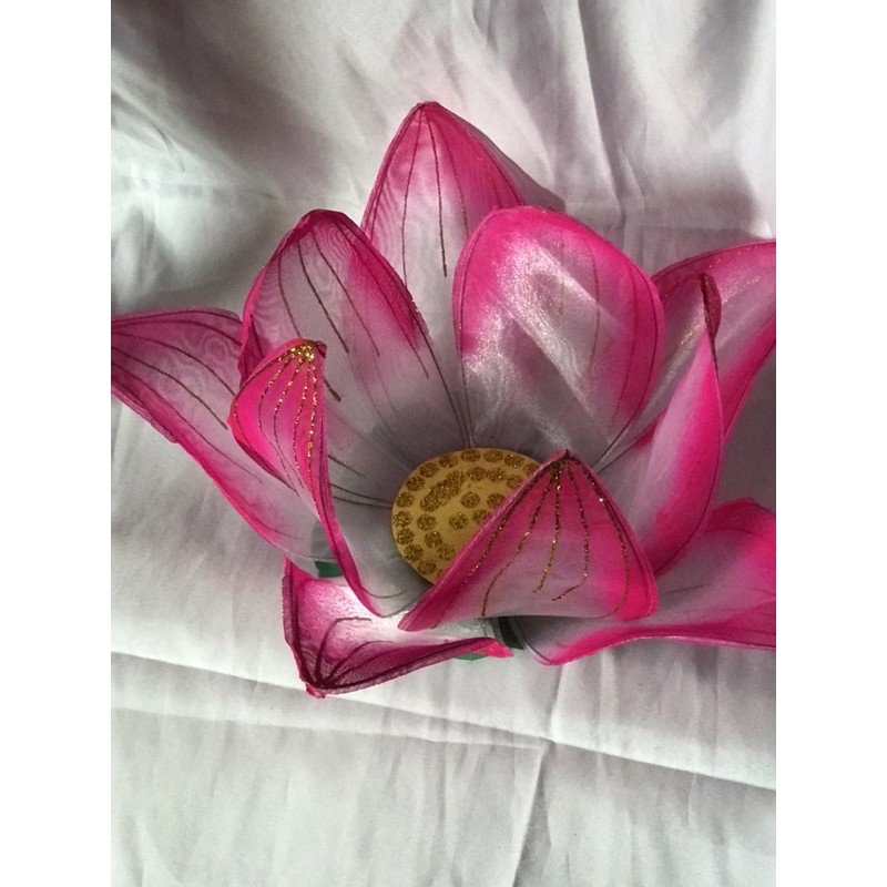 [FREESHIP] hoa sen phun kim tuyến nhũ nan sắt cực bền múa cỡ trung 30-40cm hàng xịn giá rẻ