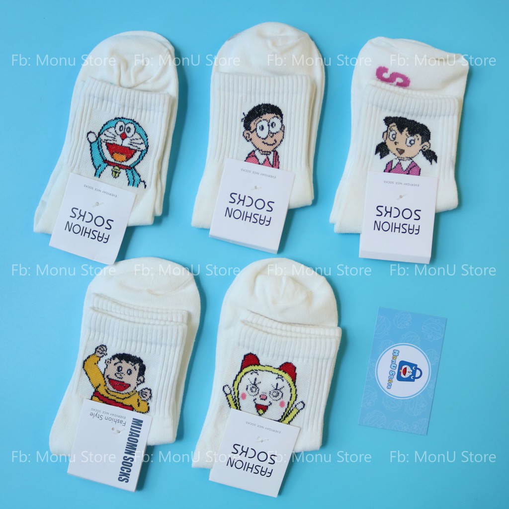 Vớ tất cổ cao hình DORAEMON DOREMON dễ thương cute