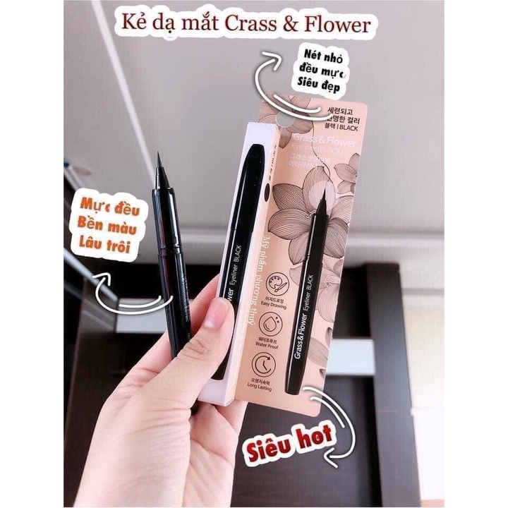 Dạ kẻ mắt không lem Grass &amp; Flower Eyeliner Hàn Quốc