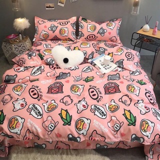 BỘ DRAP - CHĂN PHAO COTTON POLY LỢN NHÍ NHỐ
