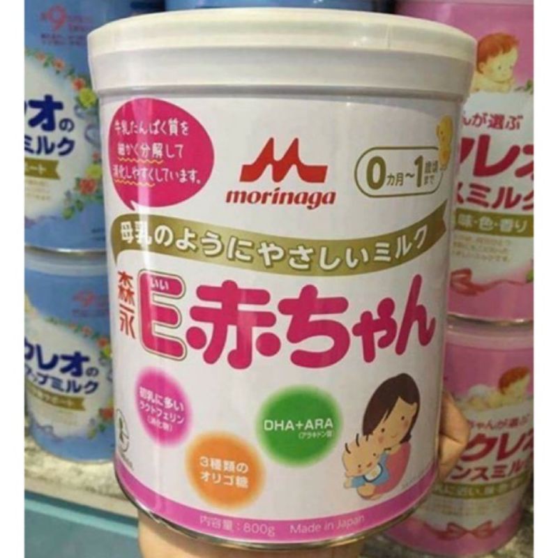 Sữa bột sinh non Morinaga E-Akachan số 0 800gr [Date 12/ 2021]