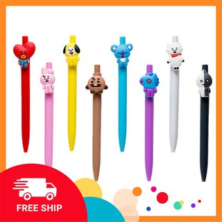 1086 Bút BTS chibi loại cao su đồ dùng học tập tiện lợi quà tặng xinh xắn, dễ thương