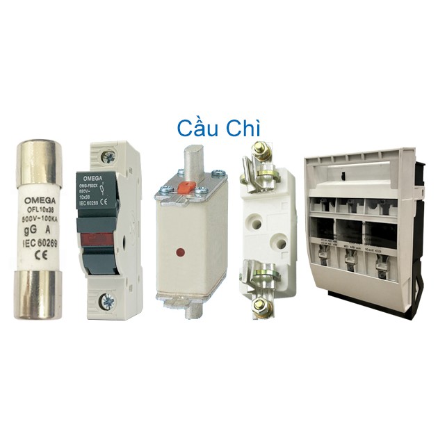 Combo vỏ cầu chì sứ+ cầu chì sứ tùy chọn 1-32A