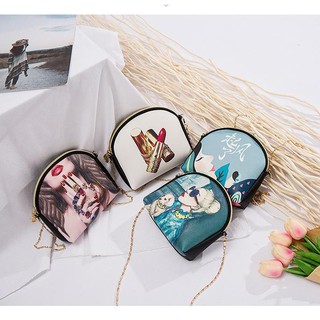 Túi xách nữ dây xích cao cấp da mềm giá rẻ, Túi nữ nhỏ mini đeo chéo kiểu bao tử TXN128-c loại 1