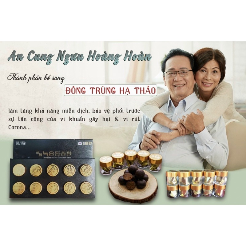 [BỔ NÃO, BỔ PHỔI] An Cung Samsung,Hồng Sâm,Đông Trùng Hạ Thảo,Nhung Hươu Hoàng Gia HÀN QUỐC (656)