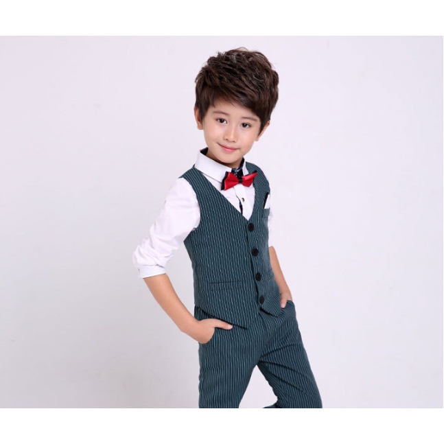 Bộ Vest bé trai kẻ tăm TQB024 TQB025 TQB026